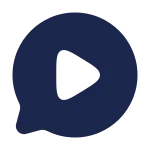 Chat Round Video SVG Icon